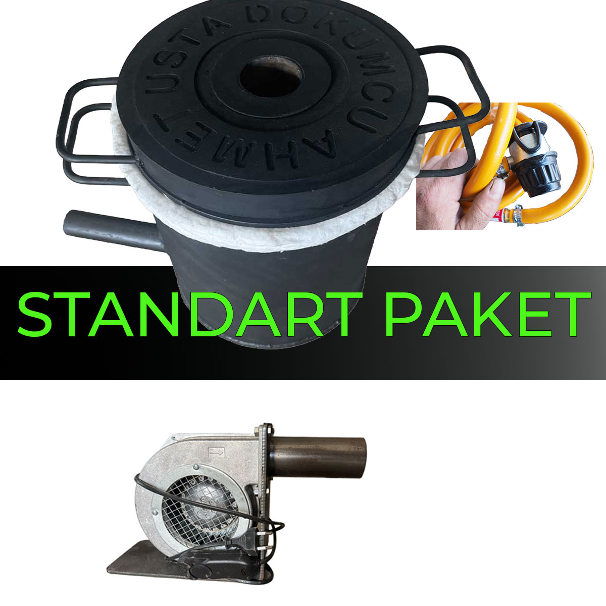 10 Kg Pro Tüplü Bakır Eritme Ocağı – Standart Paket