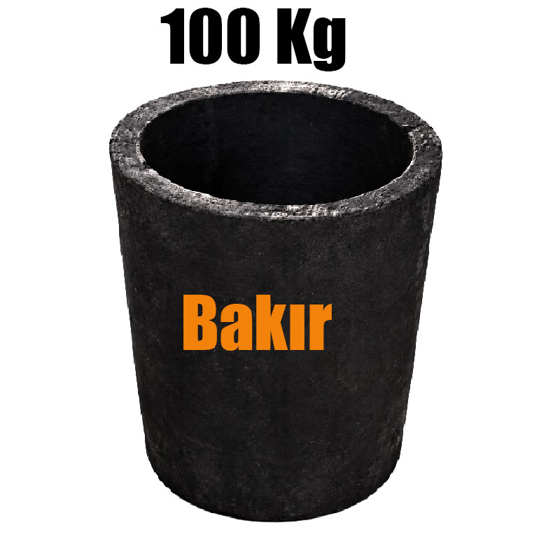 100 KG Bakır Kapasiteli Hint Malı Grafit Pota